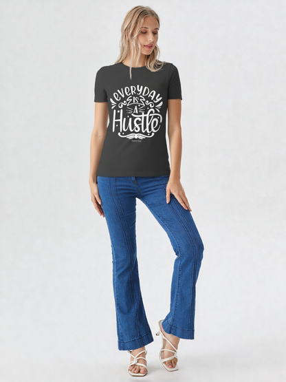 GenZudio “Everyday Is a Hustle” Premium Women’s Graphic Tee – Black