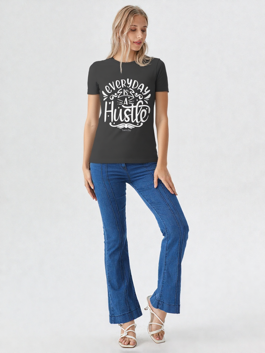 GenZudio “Everyday Is a Hustle” Premium Women’s Graphic Tee – Black
