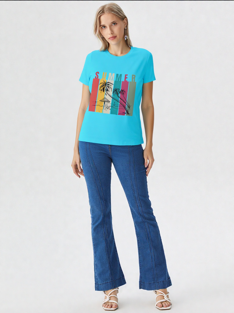 GenZudio “Summer Escape” Premium Women’s Graphic Tee