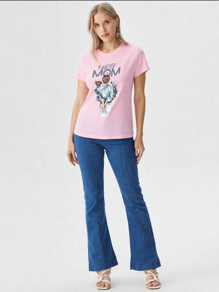 GenZudio “Super Mom” Premium Women’s Graphic Tee