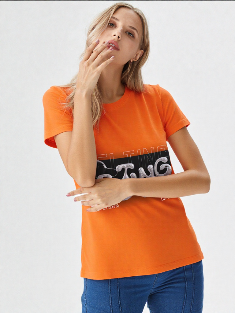 GenZudio “Melting” Women’s Graphic Tee – Premium Soft Cotton