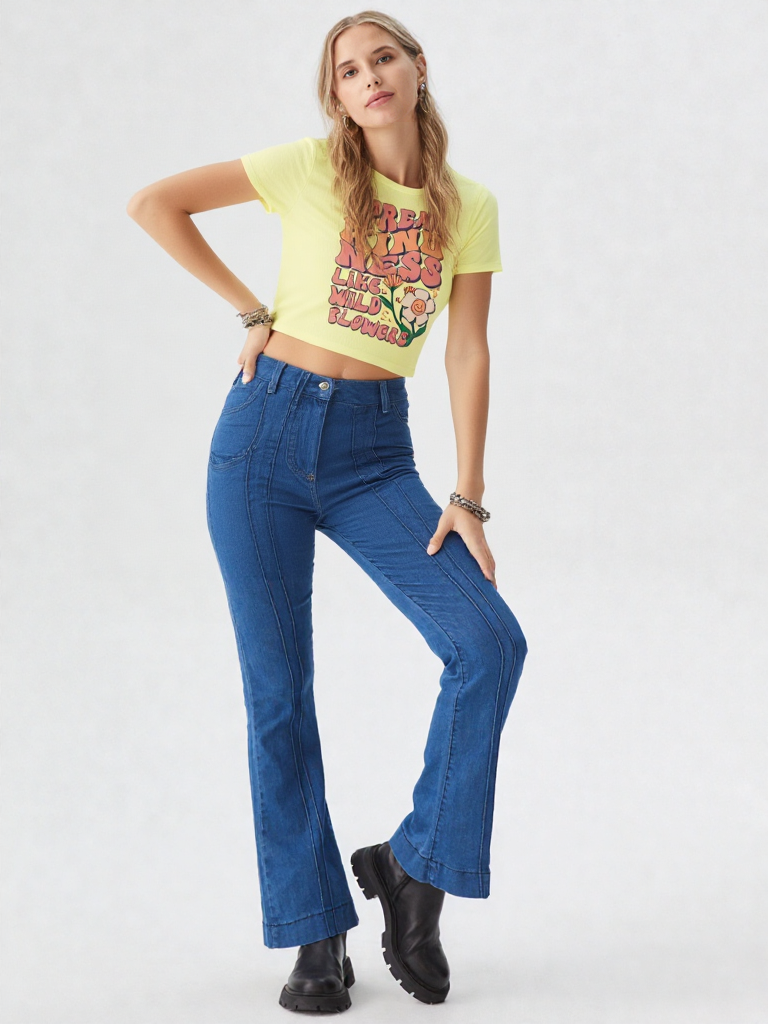 Spread Kindness Wildflower Graphic Crop Top