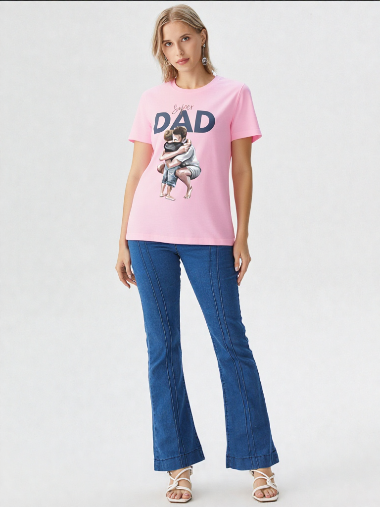 GenZudio “Super Dad” Premium Women’s Graphic Tee