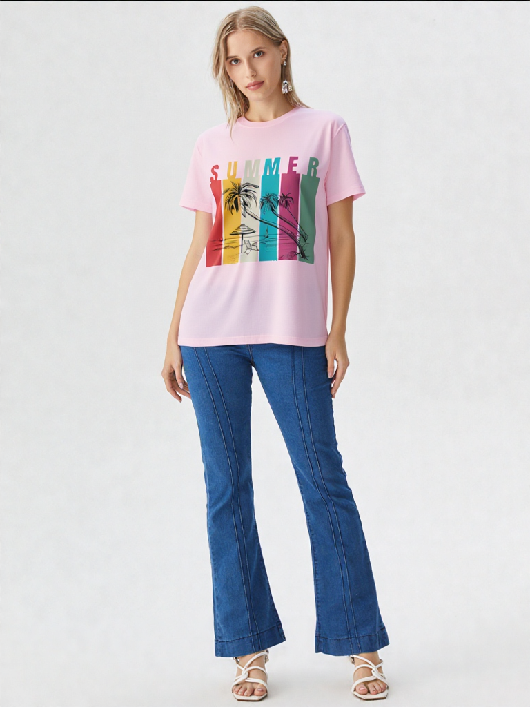 GenZudio “Summer Escape” Premium Women’s Graphic Tee