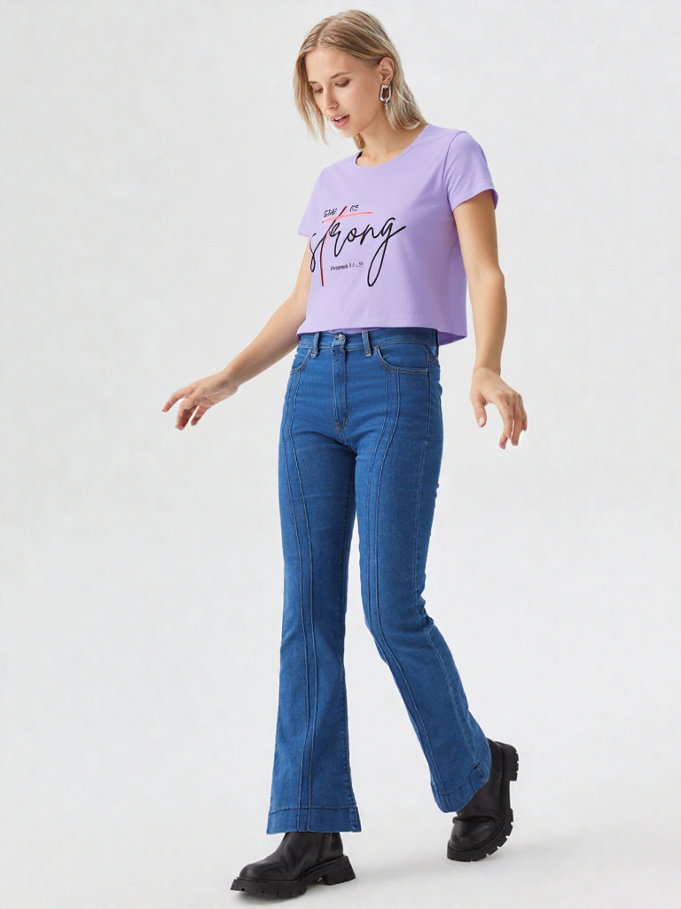 GenZudio “She Is Strong – Proverbs 31:25” Inspirational Women’s Crop Top