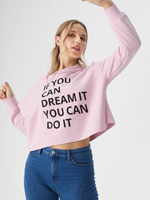 Dream It, Do It Motivational Crop Hoodie