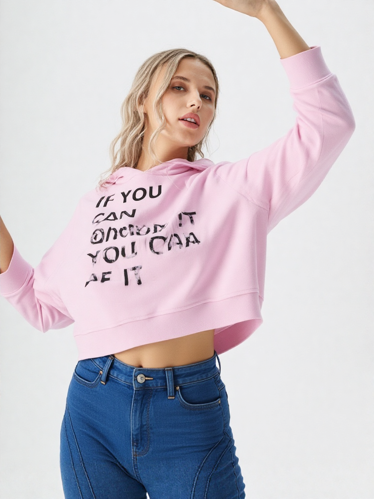 Dream It, Do It Motivational Crop Hoodie