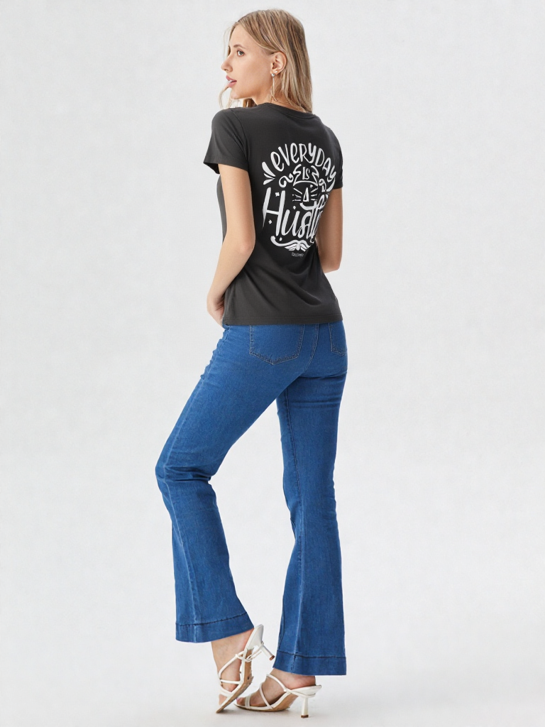 GenZudio “Everyday Is a Hustle” Premium Women’s Graphic Tee – Black