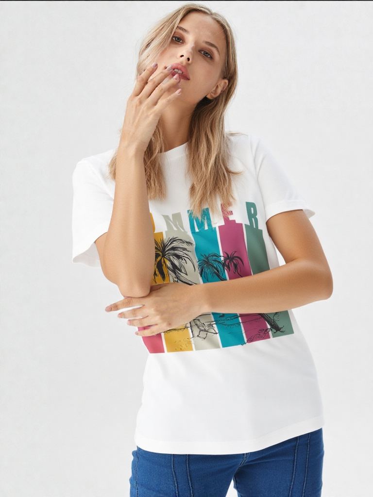 GenZudio “Summer Escape” Premium Women’s Graphic Tee