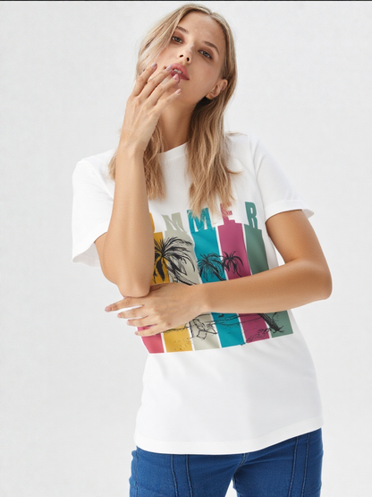 GenZudio “Summer Escape” Premium Women’s Graphic Tee