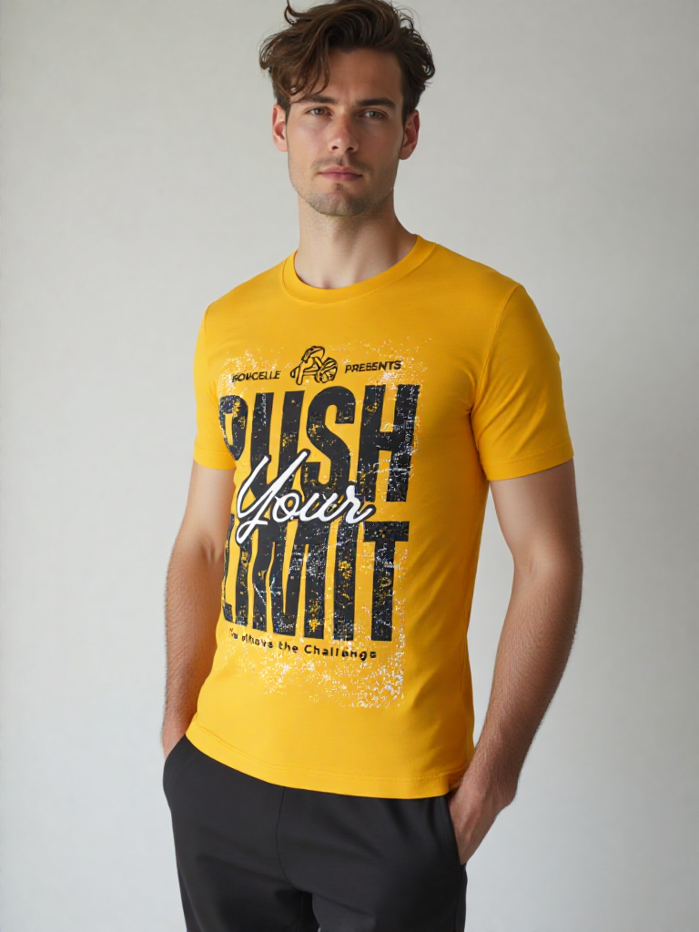 GenZudio Men’s Round Neck Motivational Graphic T-Shirt