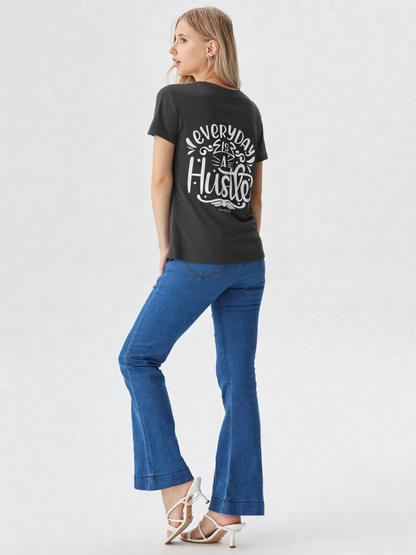 GenZudio “Everyday Is a Hustle” Premium Women’s Graphic Tee – Black