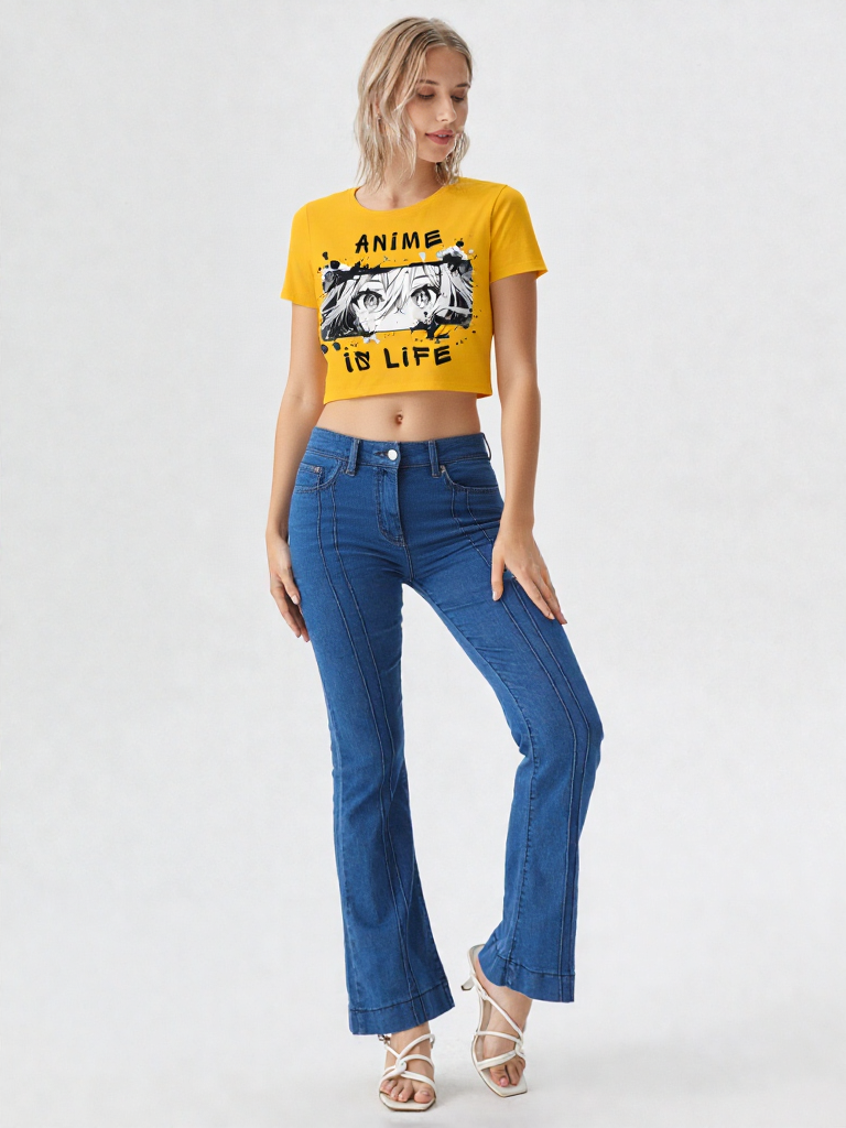 Anime Is Life Graphic Women’s Crop Top