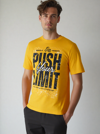 GenZudio Men’s Round Neck Motivational Graphic T-Shirt